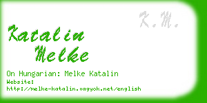 katalin melke business card